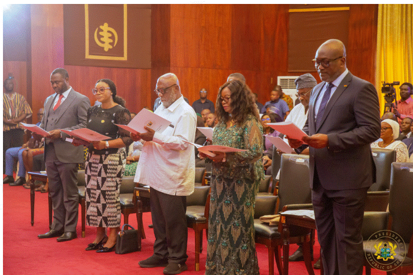 President Mahama swears in Constitutional Review Committee