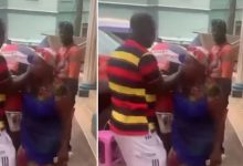 Sad! Kumasi market woman manhandled like a thief over GHS 1500 ginger debt (VIDEO)