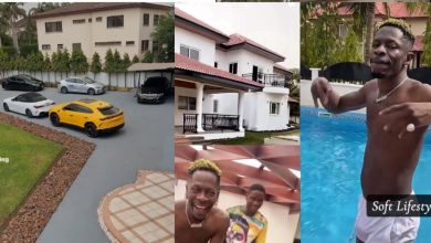 Shatta Wale flaunts his expensive car collection inside his 2.5 million mansion