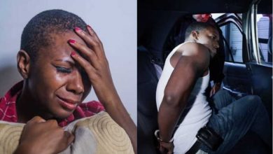 Ghanaian lady weeps uncontrollably after her boyfriend was deported from the US