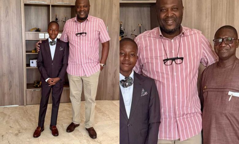 Ibrahim Mahama meets 13-year-old KNUST student, sets up education fund for his studies