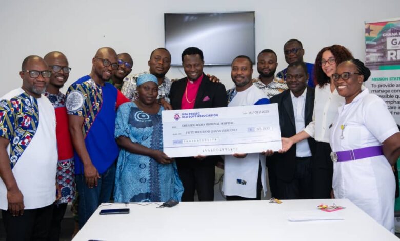 PRESEC (Ɔdadeɛ) ‘96 Association donates GHS 74,000 to Greater Accra Regional Hospital on Valentine’s Day