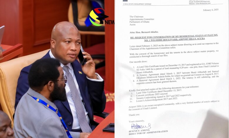 Airport Hills Management denies Ablakwa owns property, confirms he is a tenant