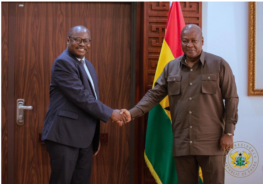 Dr Addison officially informs President Mahama of his leave