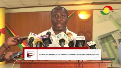 Afenyo Markin Reacts to Arrest Warrant Against Ernest Kumi