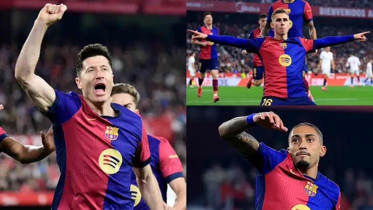 Fermin’s gone mad! Barca star scores and sent off in chaotic win against Sevilla