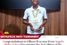 Elikem Woyome of Angels’ Ridge shines at Mathleticus Math Tournament ‘25′