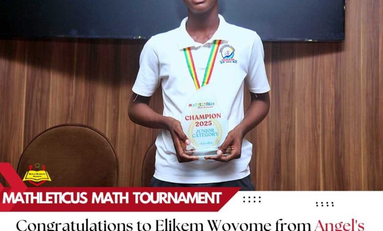 Elikem Woyome of Angels’ Ridge shines at Mathleticus Math Tournament ‘25′