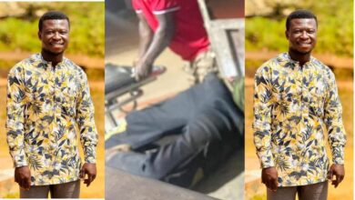 Gory photos showing how the 33-year-old MoMo vendor was shot in the head to death in Bono Region surfaces