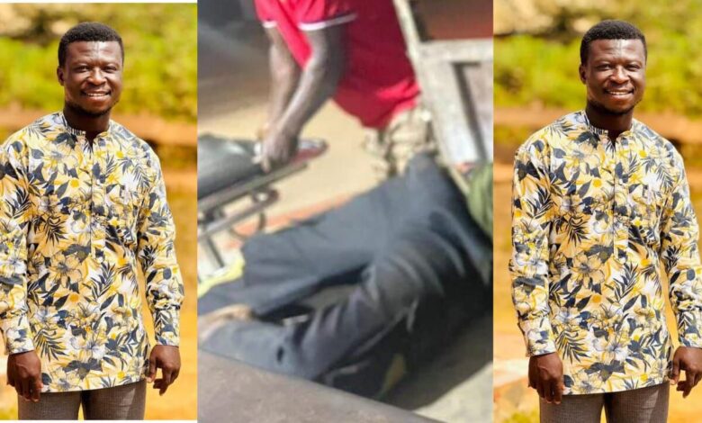 Gory photos showing how the 33-year-old MoMo vendor was shot in the head to death in Bono Region surfaces