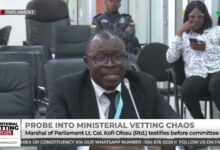Lt.Col. Kofi Ofosu (Rtd) testifies before committe
