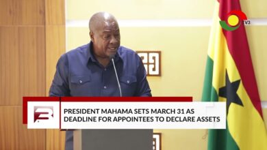 Mahama sets deadline for appointees to declare assets or face removal