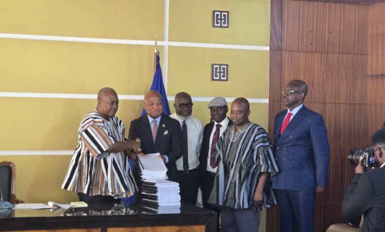 ORAL Committee presents final report to Mahama