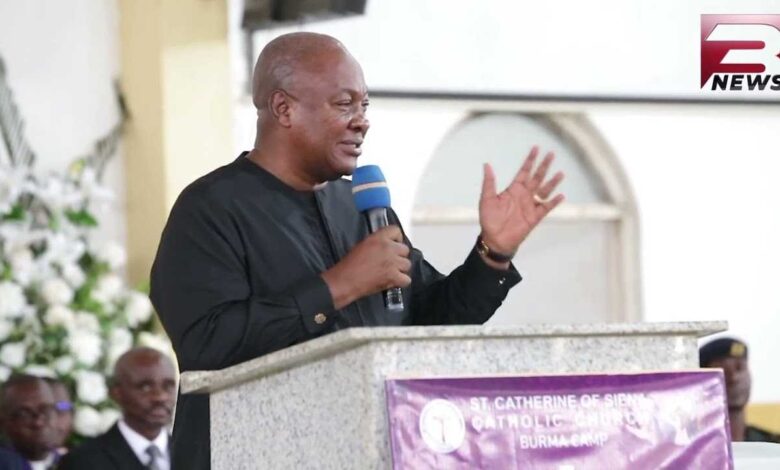 Prez. Mahama’s speech at the funeral of LT Arnorld K. Quainoo