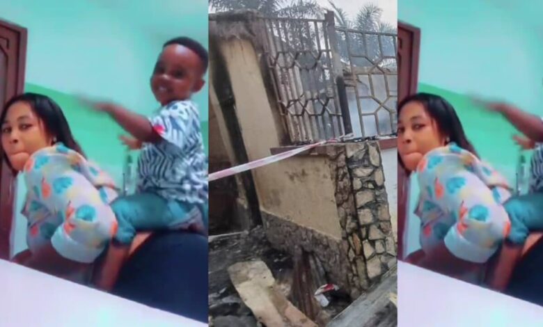 Sad! Last video of nurse who burnt to death alongside her 3 kids in Kumasi surfaces