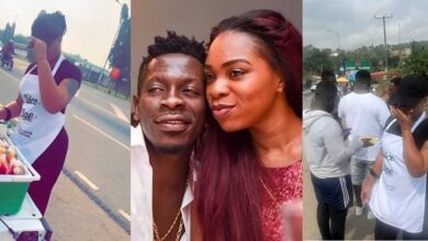 Shatta Michy sells fruit juice by the roadside