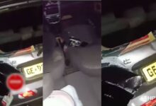 Angry husband destroys Taxi after catching the driver ‘chopping’ his wife