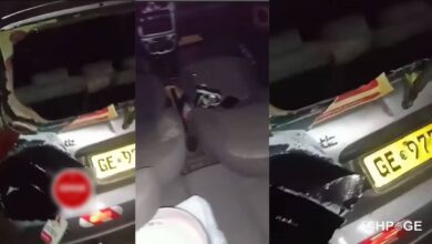 Angry husband destroys Taxi after catching the driver ‘chopping’ his wife