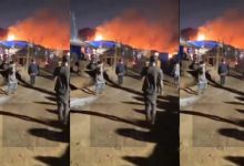 Fire guts shops at Suame Magazine