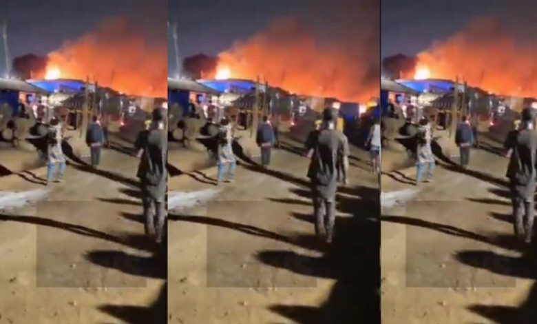 Fire guts shops at Suame Magazine