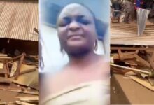 Customers destroy chop bar whose owner urinates in the food she sells