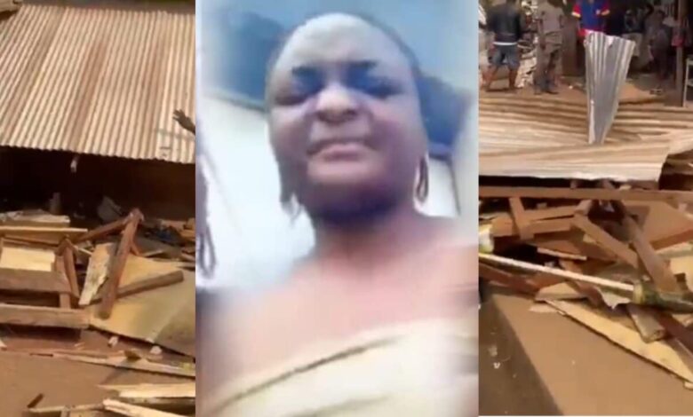 Customers destroy chop bar whose owner urinates in the food she sells