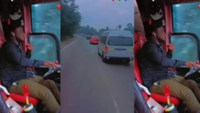 Long distance driver goes viral for overtaking 15 cars at once at a top speed