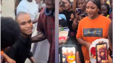 Moment lady disgraces pastor boyfriend who propsoed to her in public