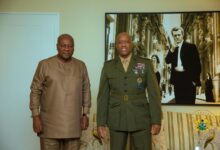 President Mahama meets USAFRICOM Commander on regional security