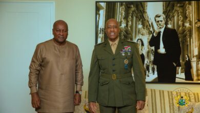 President Mahama meets USAFRICOM Commander on regional security