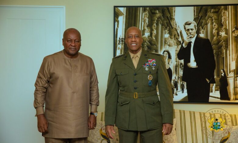 President Mahama meets USAFRICOM Commander on regional security