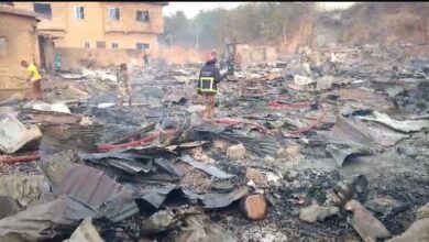 52 kiosks reduced to ashes at Tantra Hills