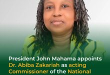 Dr. Abiba Zakariah appointed acting Commissioner of National Insurance Commission