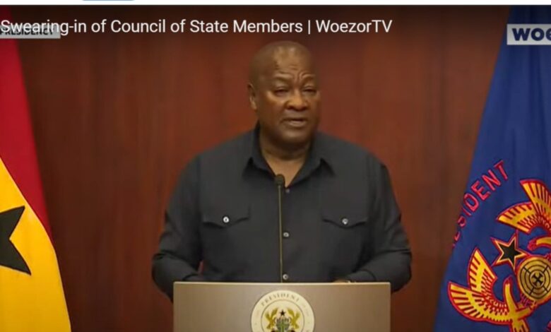 Mahama’s address to newly sworn-in members of the Council of State