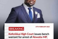 Koforidua High Court orders arrest of Akwatia MP Ernest Yaw Kumi for contempt