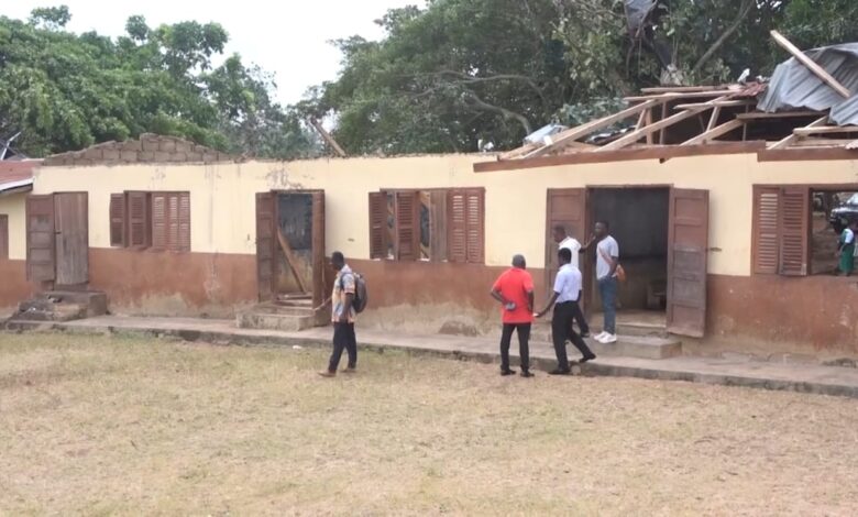 Rainstorm rips off roof of classroom blocks, homes in Ninting