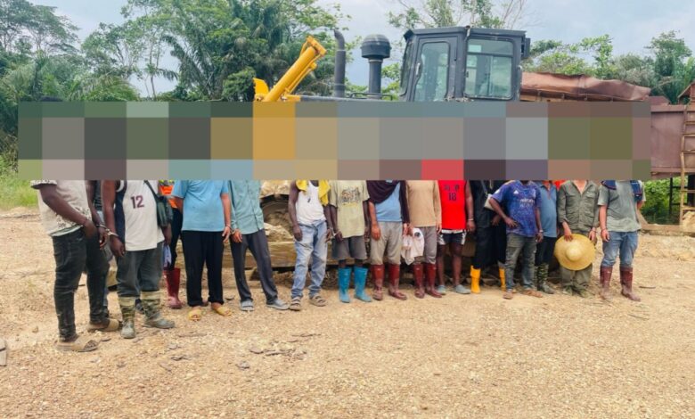 Police in Western Region arrest 7 Chinese and 8 Ghanaians for galamsey in Ankobra River