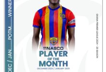 Hearts of Oak’s Mawuli Wayo wins NASCO player of the month award