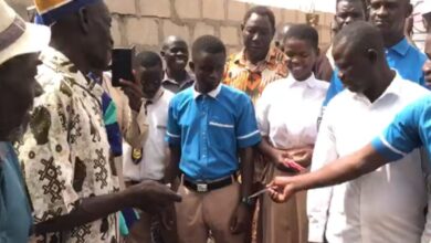 Students at 2 SHSs in Bawku smoke peace pipe by burying an okro stick in line with tradition