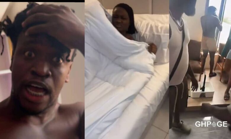 Showboy storms house of Botosgod to video him chopping a slay queen