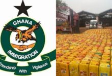 Ghana Immigration intercepts truck smuggling cocoa beans in gallons to togo