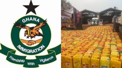 Ghana Immigration intercepts truck smuggling cocoa beans in gallons to togo