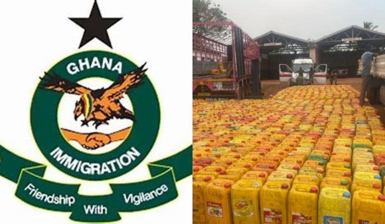 Ghana Immigration intercepts truck smuggling cocoa beans in gallons to togo