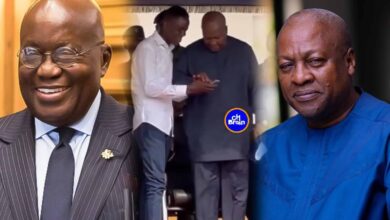 Opana Go Throw The Phone Away Sef- Ghanaians Drag Akufo Addo After Video Of President Mahama Pressing The Yam Phone Of An Ordinary Ghanaian Went Viral