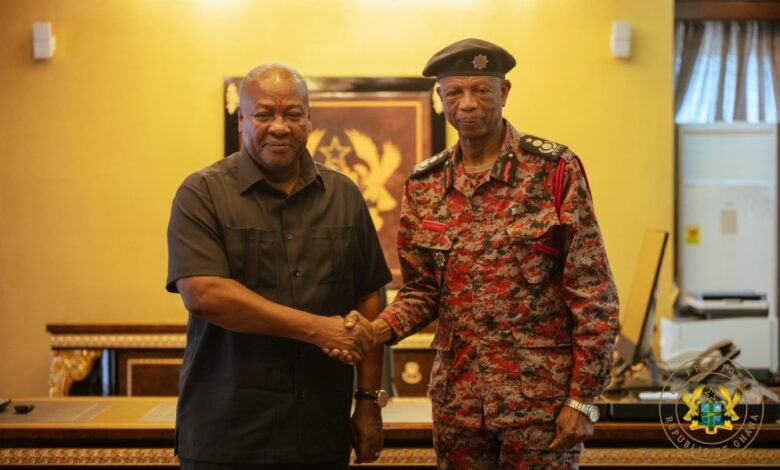 Dampare missing as President Mahama meets outgoing security chiefs