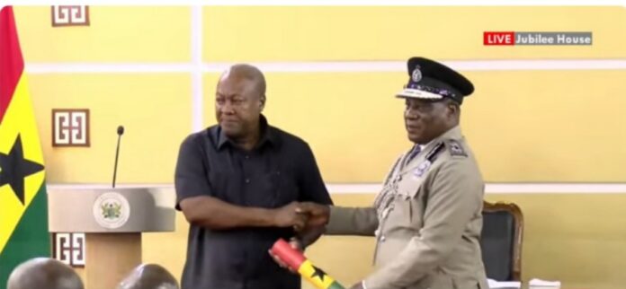 You have our full support – Mahama assures police after swearing in new IGP