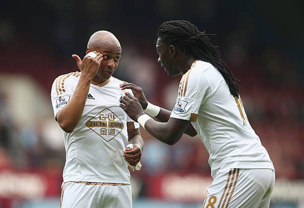 Dede Ayew and Bafetimbi Gomis