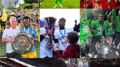 Nine Ghanaian players who won trophies in the 2024/25 football season.