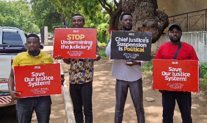 Restore justice now; protesters rally against CJ’s suspension