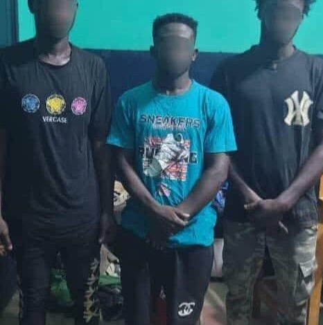 Police arrest three for armed robbery in Central Region